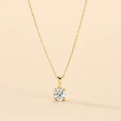 Histoire d'Or Collier Aphrodite Or Jaune Diamant Synthetique