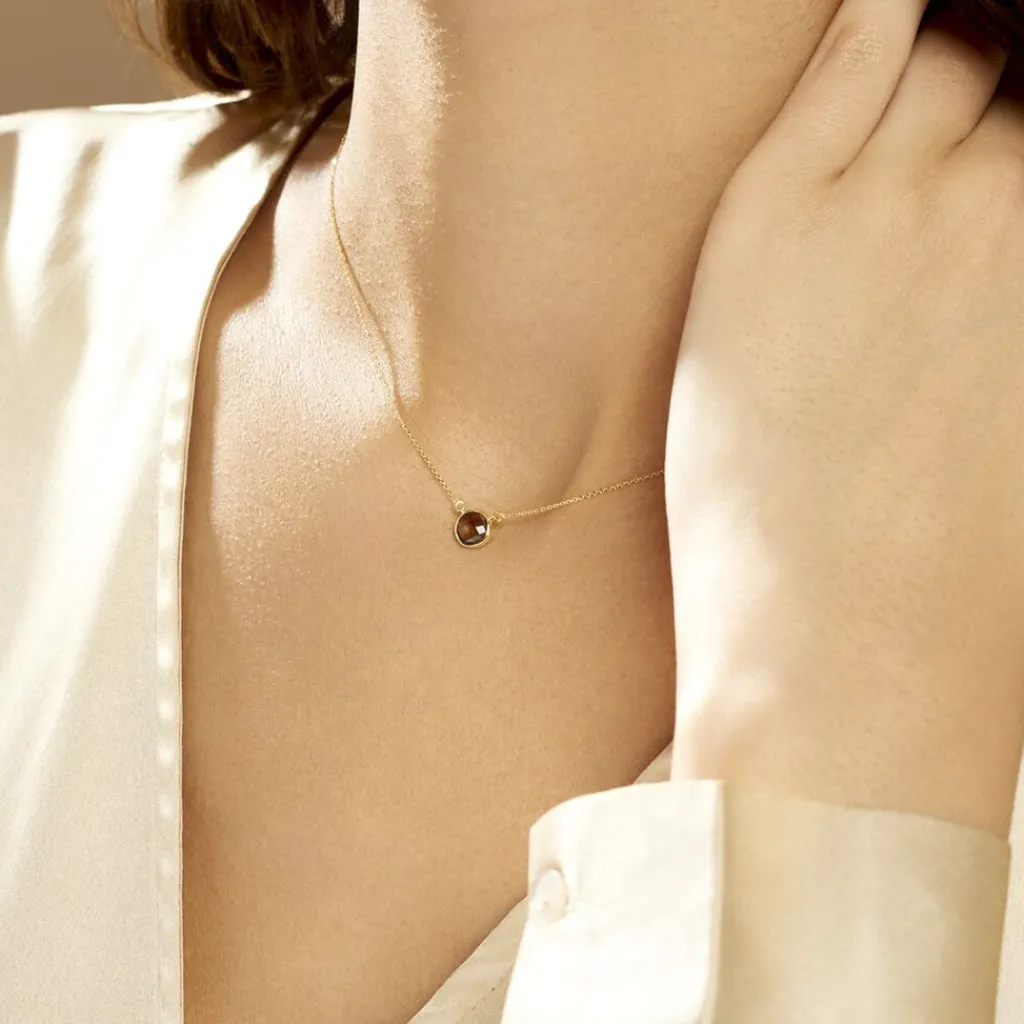 Histoire d'Or Collier Arenale Or Jaune Quartz or jaune quartz marron Sale