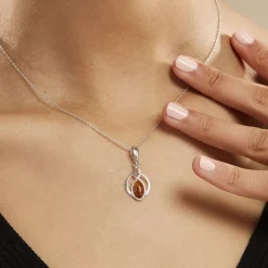 Histoire d'Or Collier Argent Blanc Anne-therese Ambre Online