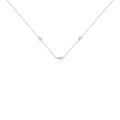 Histoire d'Or Collier Argent Blanc Astria Clearance