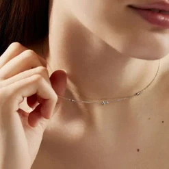 Histoire d'Or Collier Argent Blanc Astria Clearance