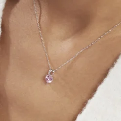 Histoire d'Or Collier Argent Blanc Atieno Oxyde De Zirconium argent blanc oxyde rose Sale