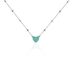 Histoire d'Or Collier Argent Blanc Augustine Hot