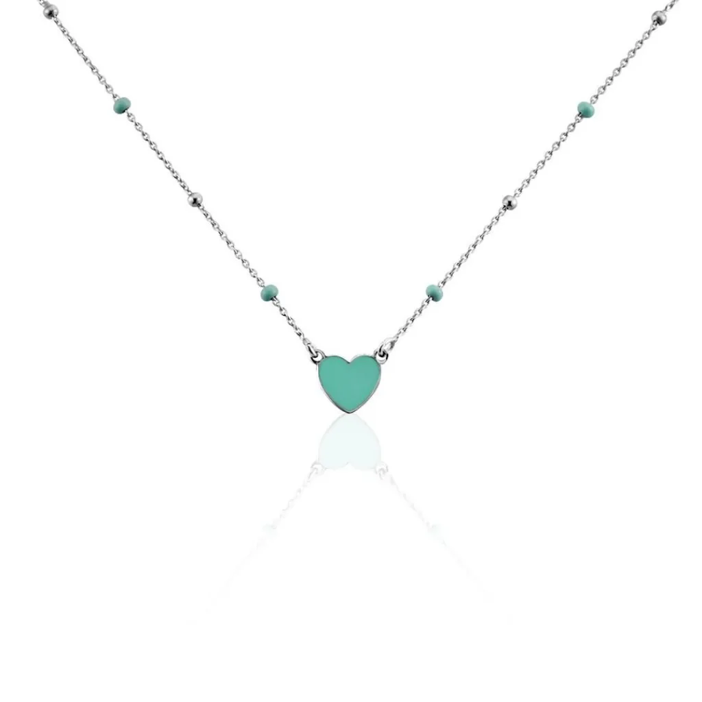 Histoire d'Or Collier Argent Blanc Augustine Hot