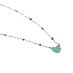 Histoire d'Or Collier Argent Blanc Augustine Hot