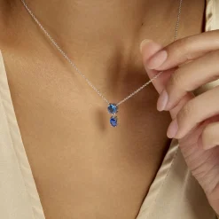 Histoire d'Or Collier Argent Blanc Brenna Oxydes De Zirconium argent blanc oxyde bleu swiss New