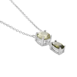 Histoire d'Or Collier Argent Blanc Brenna Oxydes De Zirconium argent blanc oxyde vert Clearance
