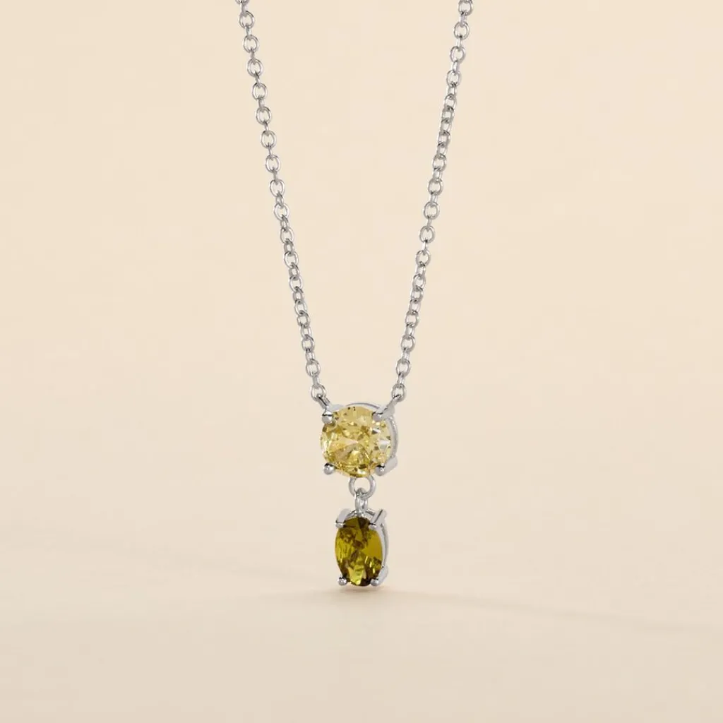 Histoire d'Or Collier Argent Blanc Brenna Oxydes De Zirconium argent blanc oxyde vert Clearance