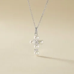 Histoire d'Or Collier Argent Blanc Burt Perles De Culture Oxydes De Zirconium