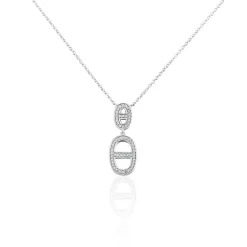 Histoire d'Or Collier Argent Blanc Caprina Oxydes De Zirconium Hot