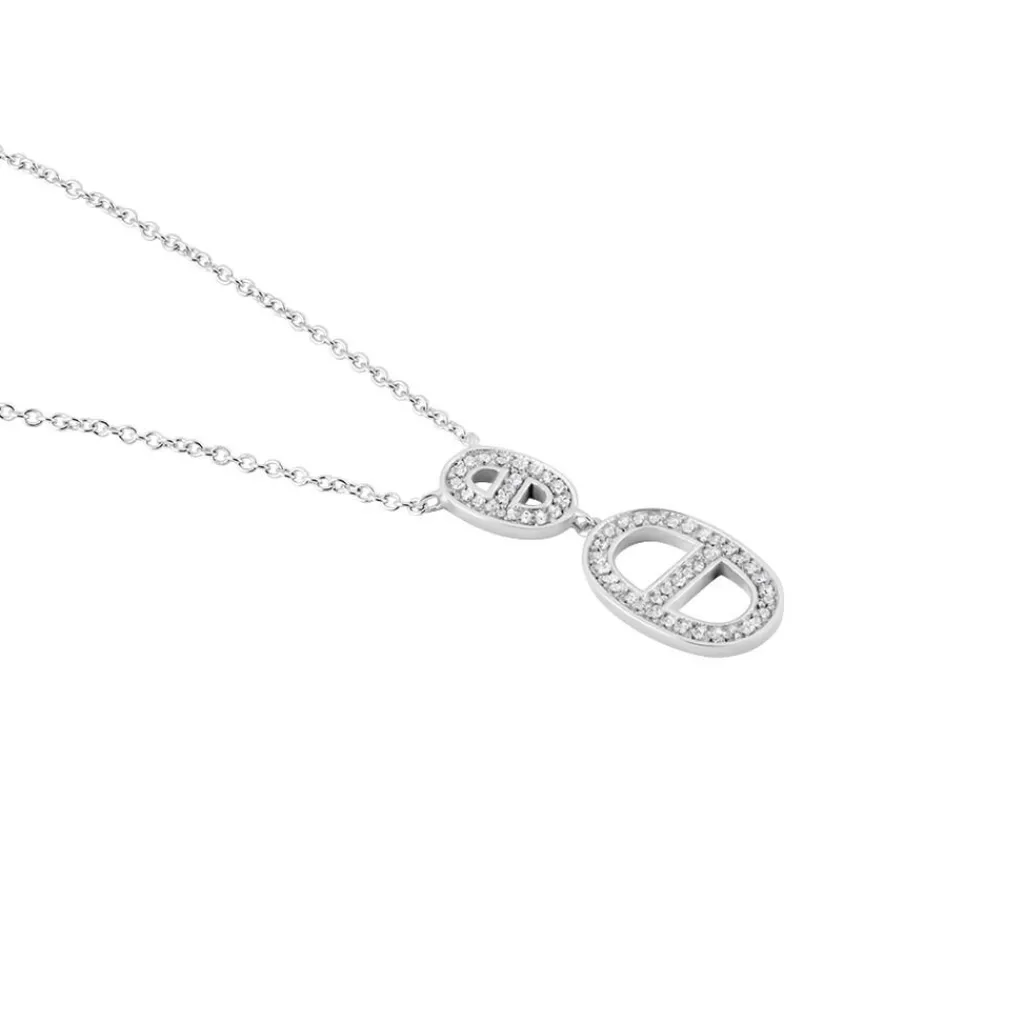 Histoire d'Or Collier Argent Blanc Caprina Oxydes De Zirconium Hot