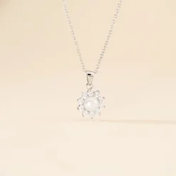 Histoire d'Or Collier Argent Blanc Cheri Perle De Culture Oxydes De Zirconium Sale