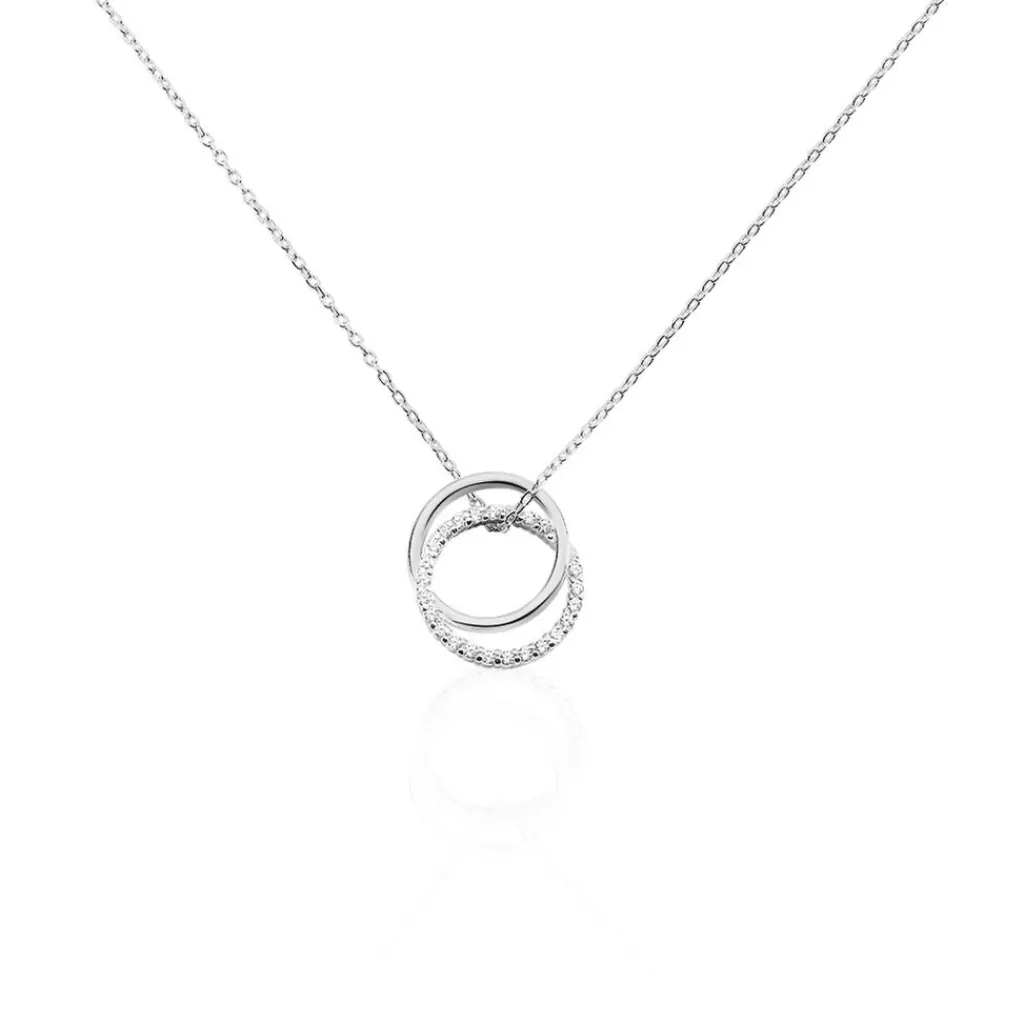 Histoire d'Or Collier Argent Blanc Circus Oxyde De Zirconium Maille Outlet