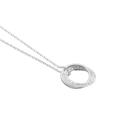 Histoire d'Or Collier Argent Blanc Circus Oxyde De Zirconium Maille Outlet