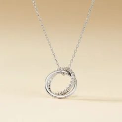 Histoire d'Or Collier Argent Blanc Circus Oxyde De Zirconium Maille Outlet