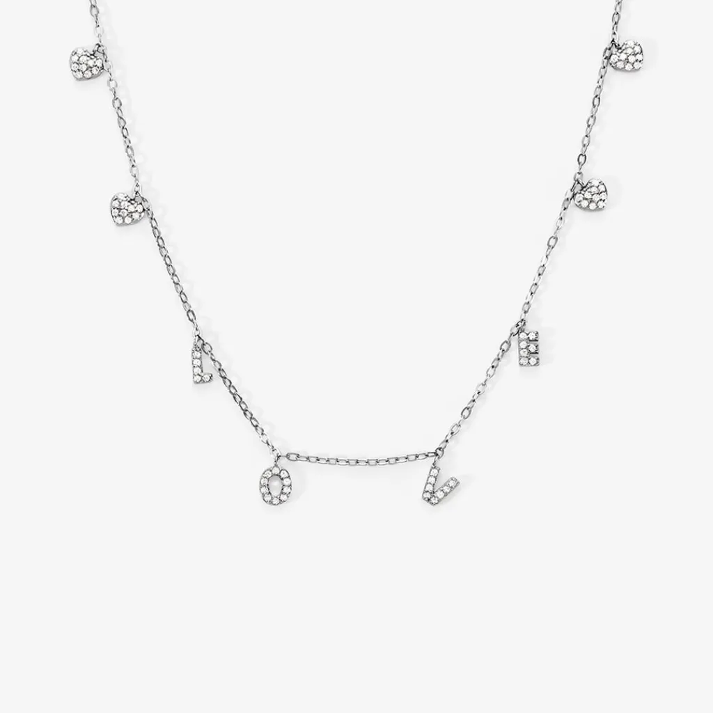 Histoire d'Or Collier Argent Blanc Deep In Love Oxyde De Zirconium
