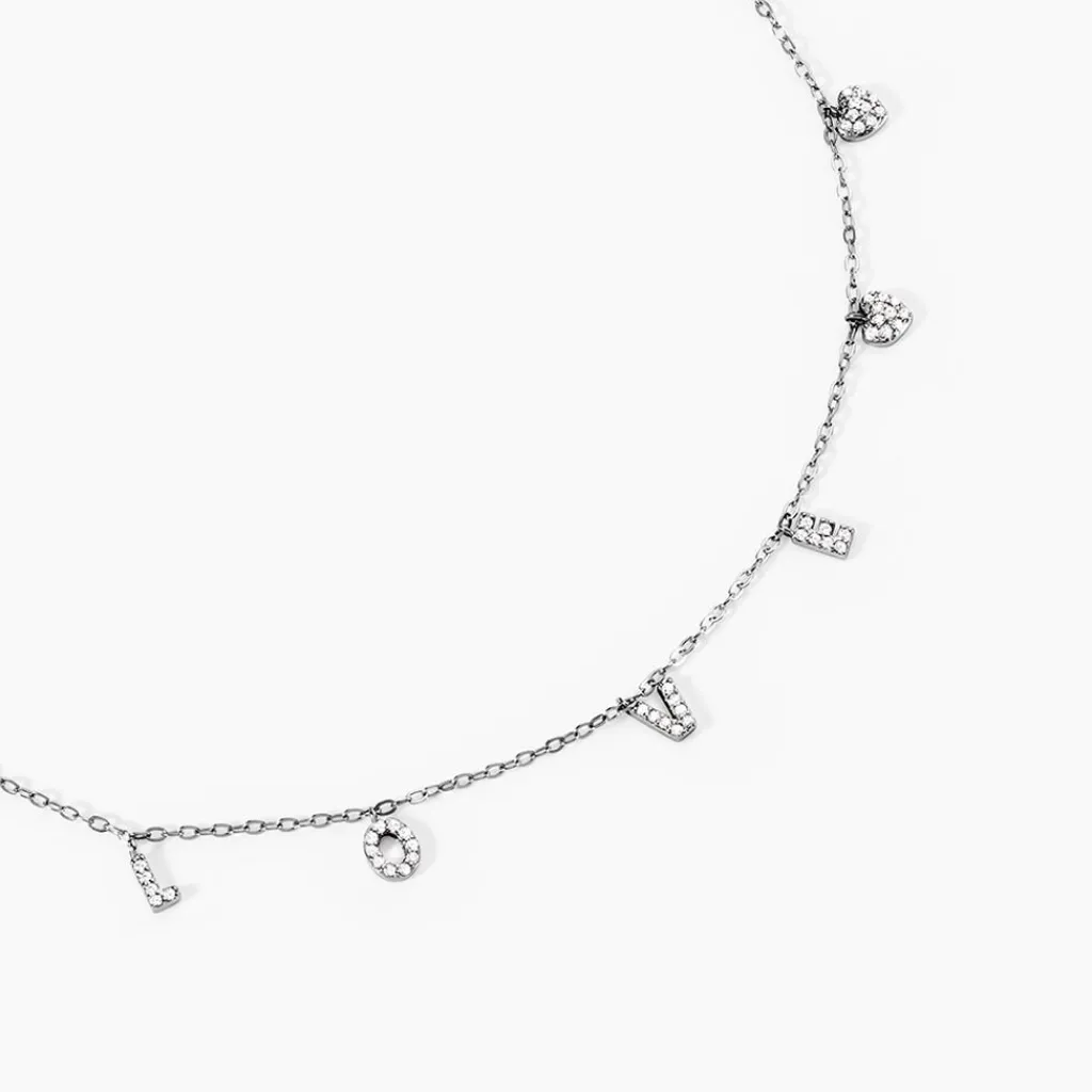 Histoire d'Or Collier Argent Blanc Deep In Love Oxyde De Zirconium