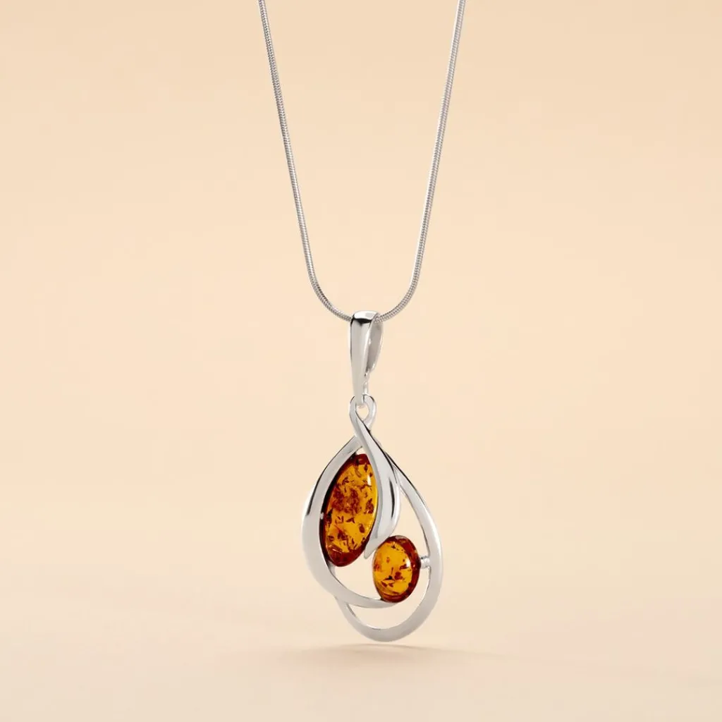 Histoire d'Or Collier Argent Blanc Hailey Ambre Sale