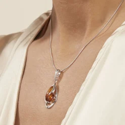 Histoire d'Or Collier Argent Blanc Hailey Ambre Sale