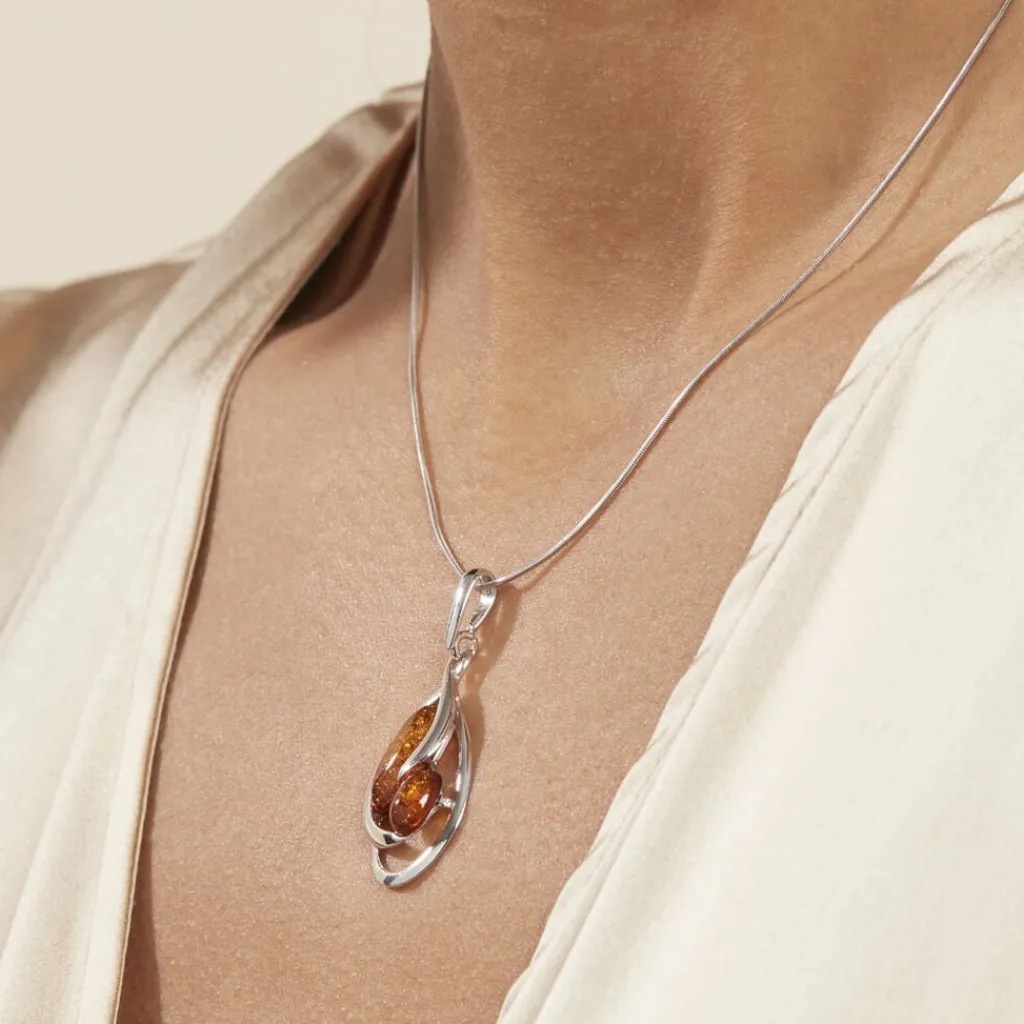 Histoire d'Or Collier Argent Blanc Hailey Ambre Sale