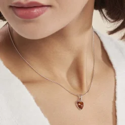 Histoire d'Or Collier Argent Blanc Karyl Ambre Sale