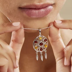 Histoire d'Or Collier Argent Blanc Lorena Ambre Hot