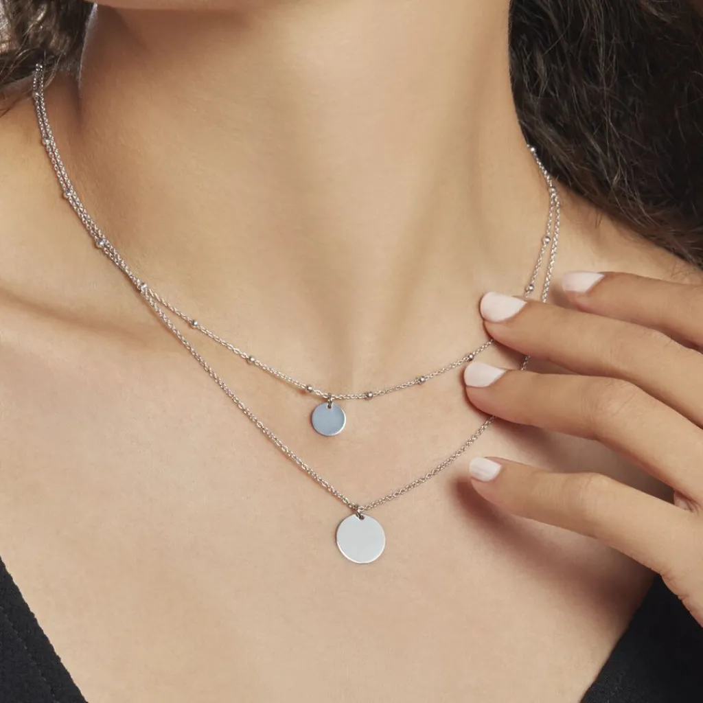 Histoire d'Or Collier Argent Blanc Mireio Discount