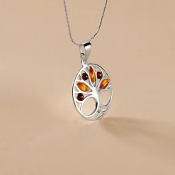 Histoire d'Or Collier Argent Blanc Odaya Ambre Hot