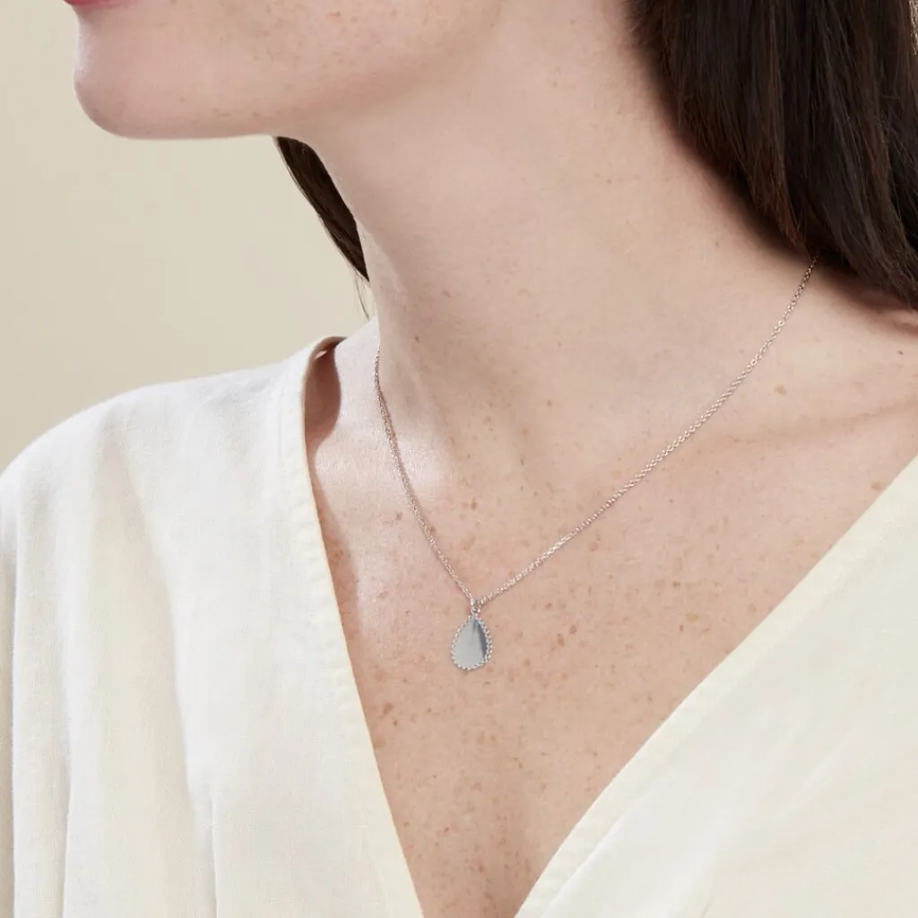 Histoire d'Or Collier Argent Blanc Paros Hot