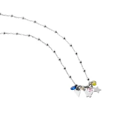 Histoire d'Or Collier Argent Blanc Paulino Pierres Artificelles Sale