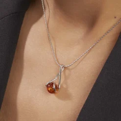 Histoire d'Or Collier Argent Blanc Simona Ambre Clearance