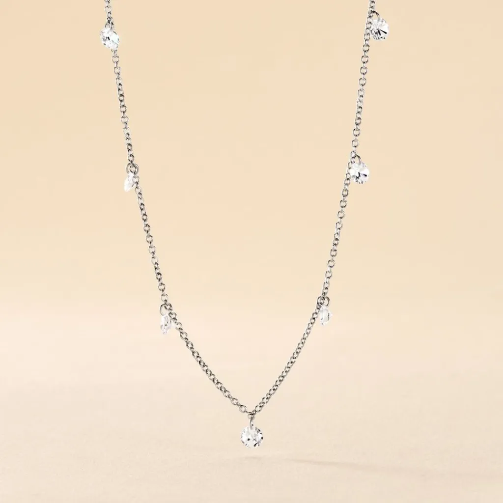 Histoire d'Or Collier Argent Collie Argent Blanc Oxyde Discount