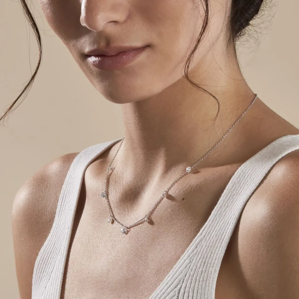 Histoire d'Or Collier Argent Collie Argent Blanc Oxyde Discount