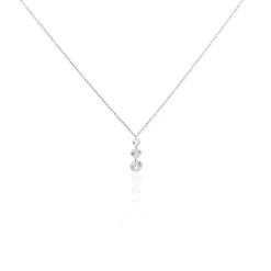 Histoire d'Or Collier Argent Constantin argent blanc oxyde Discount