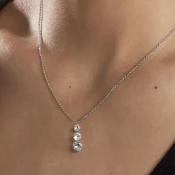 Histoire d'Or Collier Argent Constantin argent blanc oxyde Discount