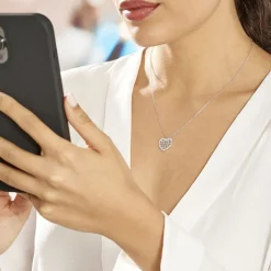 Histoire d'Or Collier Argent Helenius Oxydes De Zirconium New