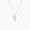 Histoire d'Or Collier Argent Jade Feuille Oxyde Discount