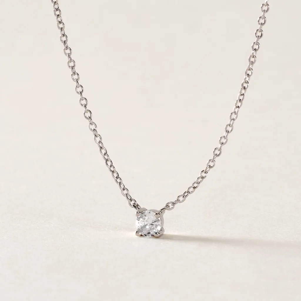 Histoire d'Or Collier Argent Lylwenn Oxydes De Zirconium argent blanc oxyde Discount