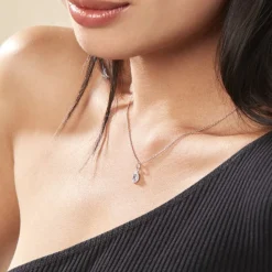 Histoire d'Or Collier Argent Tania Oxydes De Zirconium argent blanc oxyde bleu Hot