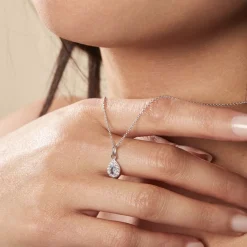 Histoire d'Or Collier Argent Tania Oxydes De Zirconium argent blanc oxyde bleu Hot