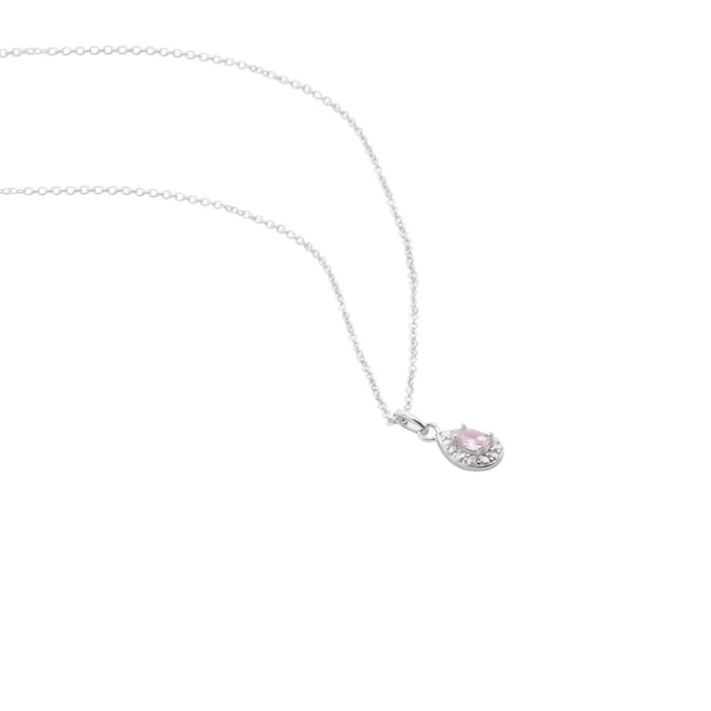 Histoire d'Or Collier Argent Tania Oxydes De Zirconium argent blanc oxyde rose Clearance