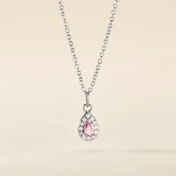 Histoire d'Or Collier Argent Tania Oxydes De Zirconium argent blanc oxyde rose Clearance