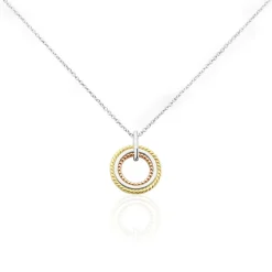 Histoire d'Or Collier Argent Tricolore Cainnech New