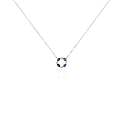 Histoire d'Or Collier Arlina Or Blanc Saphir Et Diamant Best