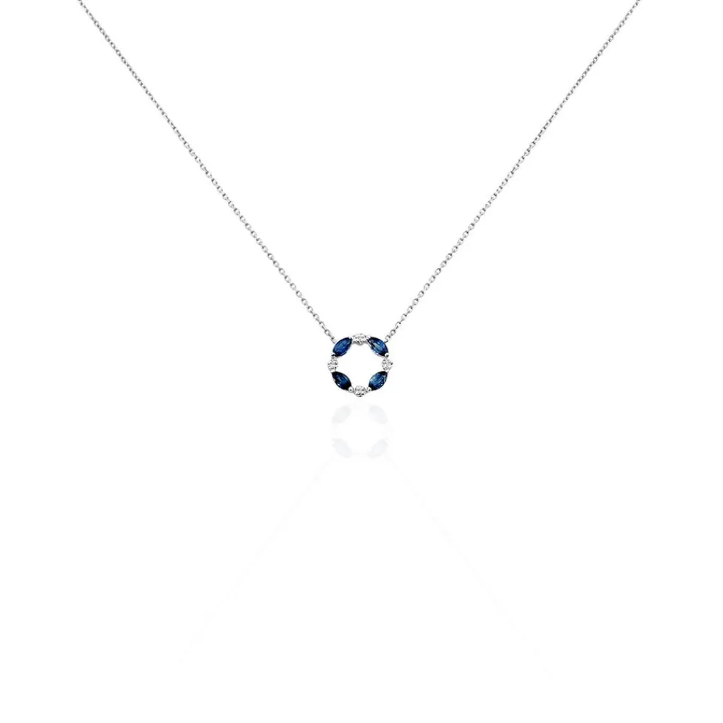 Histoire d'Or Collier Arlina Or Blanc Saphir Et Diamant Best