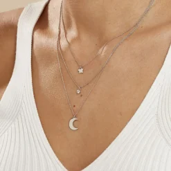 Histoire d'Or Collier Astre Argent Blanc Oxyde De Zirconium New