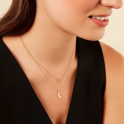 Histoire d'Or Collier Astre Argent Doré Oxyde De Zirconium Discount