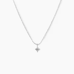 Histoire d'Or Collier Astre Precieux Argent Blanc Oxyde De Zirconium Sale