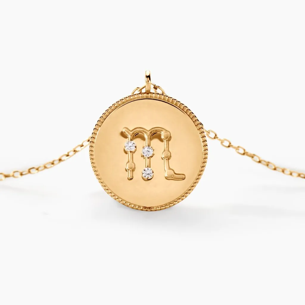 Histoire d'Or Collier Astrolae Or Jaune Diamant New