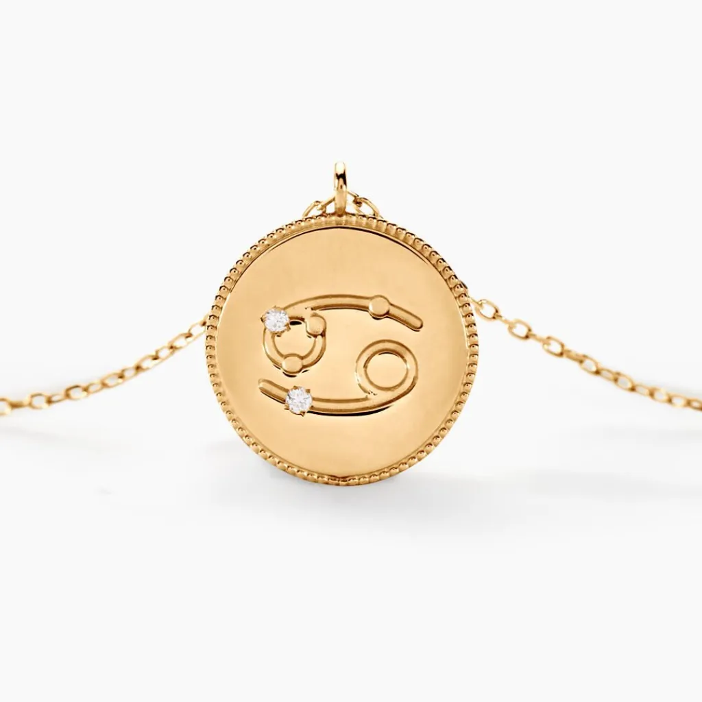 Histoire d'Or Collier Astrolae Or Jaune Diamant Outlet